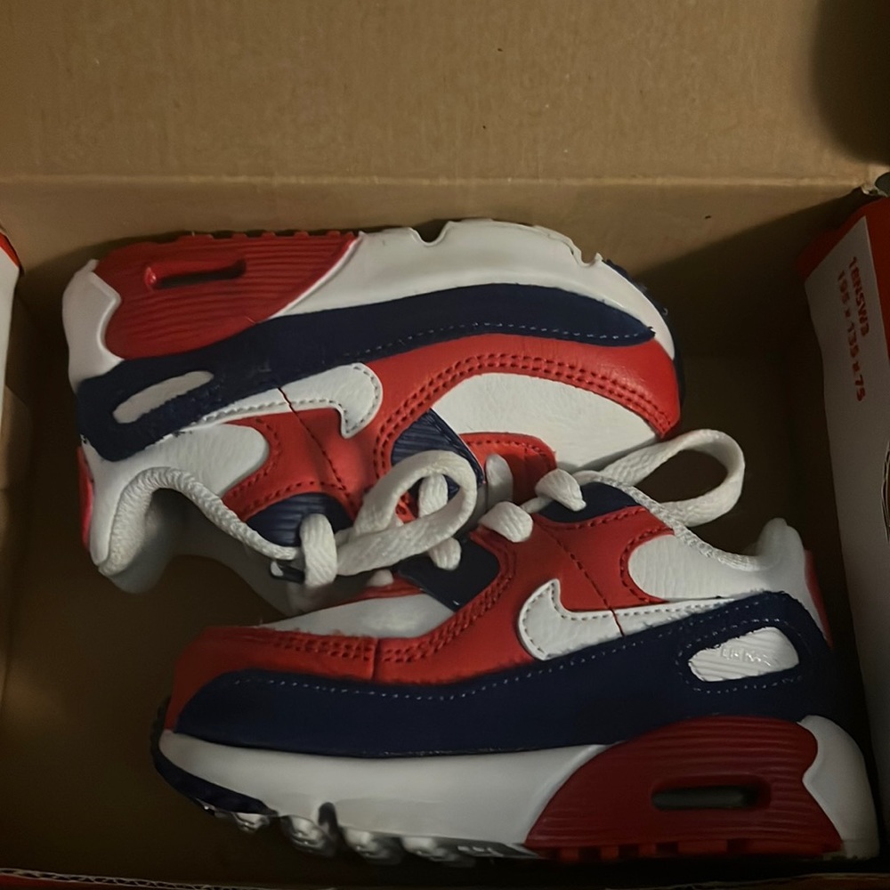 Red white & blue toddler nikes